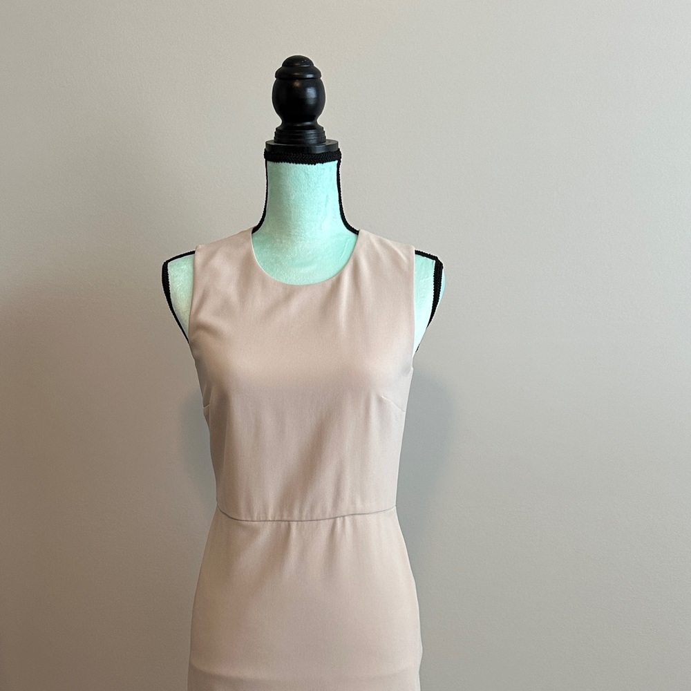 Theory Cream Sleeveless Midi Dress